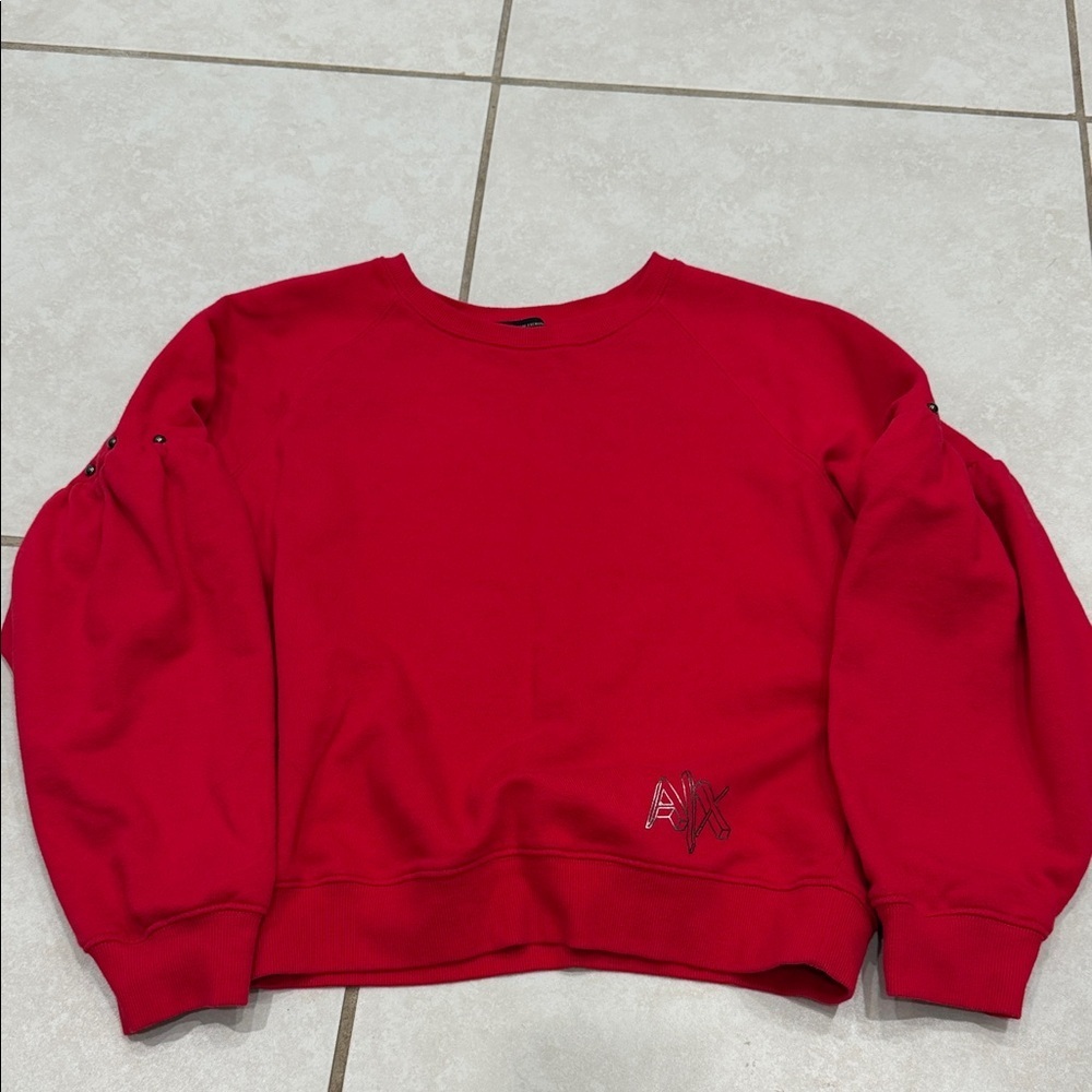 Armani Exchange Red Crewneck Sweatshirt
